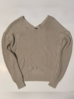 Women's V-Neck Textured Knit Sweater